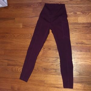 Burgundy leggings